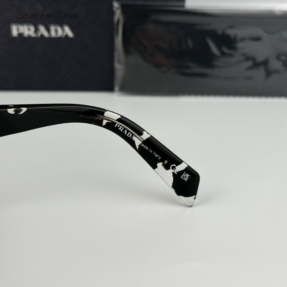 NEW Prada PRA06S 15O50B Tortoise Black Violet Mirror Square Unisex Sunglasses - Picture 10 of 11